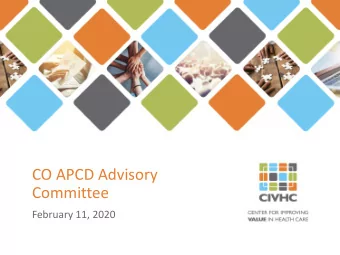 Committee  February 11, 2020  Agenda  Opening Announcements  Welcome  Data Quality and