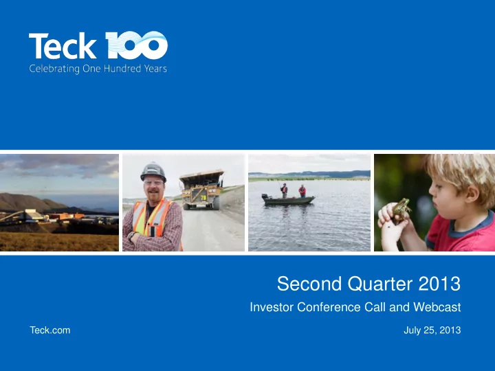 second quarter 2013