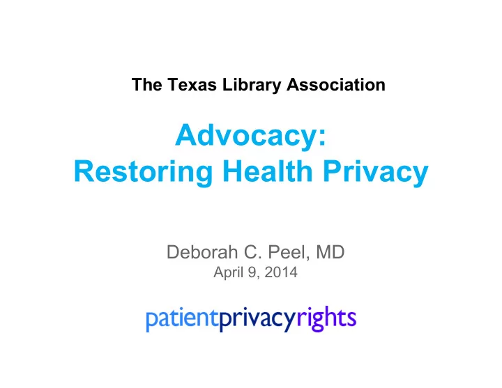 advocacy