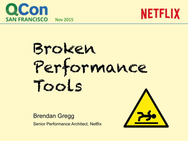 broken performance tools