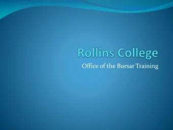 Office of the Bursar Training  Cash Transmittal  Cash Transmittal  Access through FoxLink