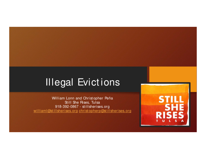 illegal evictions