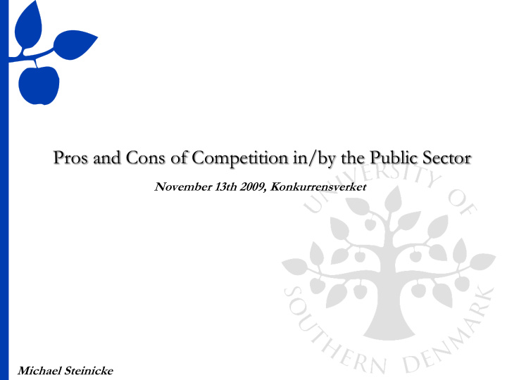 pros and cons of competition in by the public sector