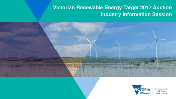 victorian renewable energy target 2017 auction industry