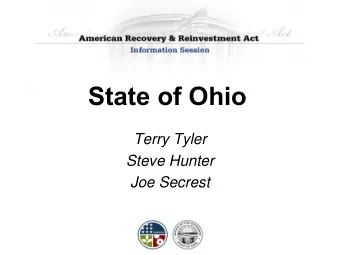 State of Ohio  Terry Tyler  Steve Hunter  Joe Secrest  Terry  Tyler  Chief Procurement Officer,