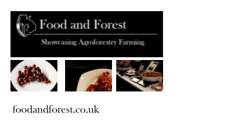 foodandforest.co.uk  Alley Cropping  Benefits  3-Point Alley Cropping Incentive Package  1. A