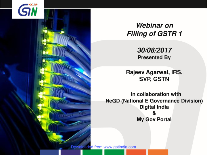 webinar on filling of gstr 1 30 08 2017