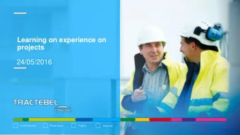 Learning on experience on  projects  24/05/2016  Confidential  Restricted  Public  Internal