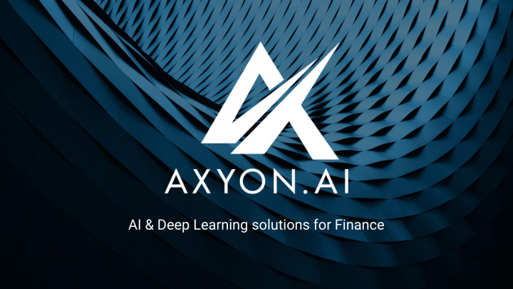 ai deep learning solutions for finance company products