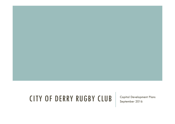 city of derry rugby club