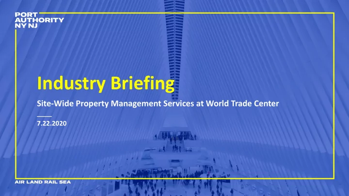 industry briefing