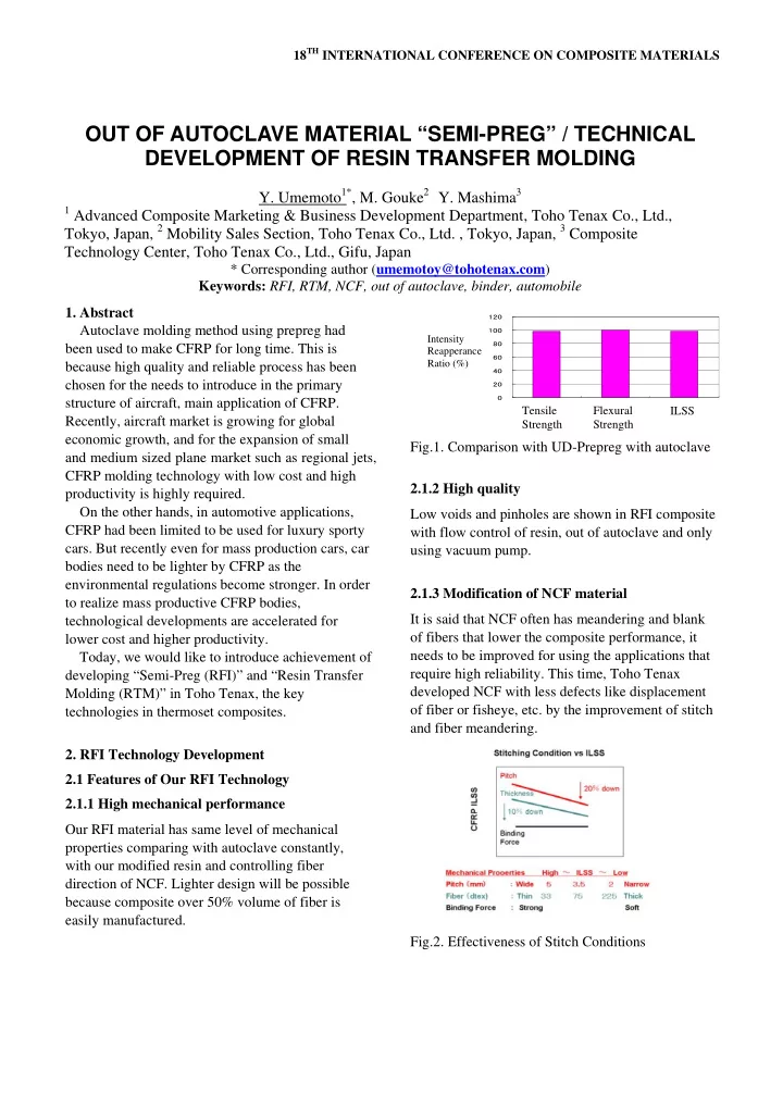 out of autoclave material semi preg technical development