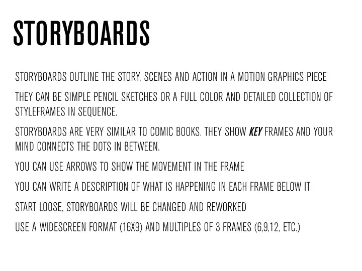 storyboards
