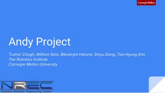Andy Project  Tushar Chugh, William Seto, Bikramjot Hanzra, Shiyu Dong, Tae-Hyung Kim.  The