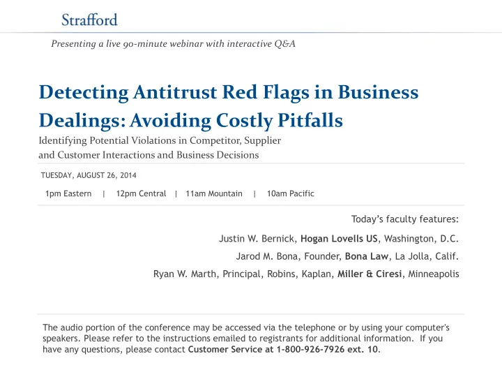 detecting antitrust red flags in business dealings