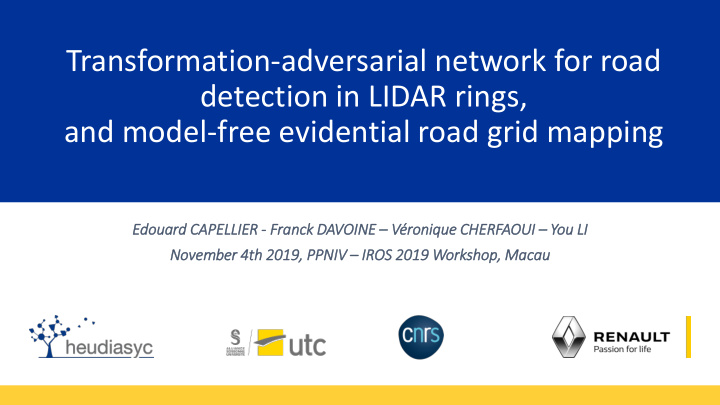 detection in lidar rings