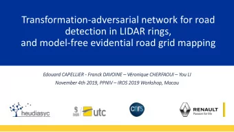 detection in LIDAR rings,  and model-free evidential road grid mapping  Edouard CAPEL  ELLIER - Fra
