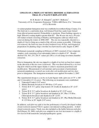 R. H. Beede*, D. Kluepfel 2 , and M.V. McKenry 3 * University of CA, Cooperative Extension, 2