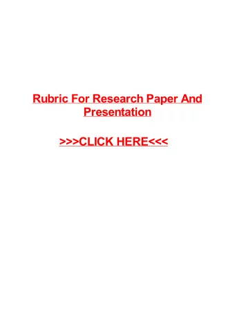 &gt;&gt;&gt;CLICK HERE&lt;&lt;&lt;  Rubric For Research Paper And Presentation  New York writing