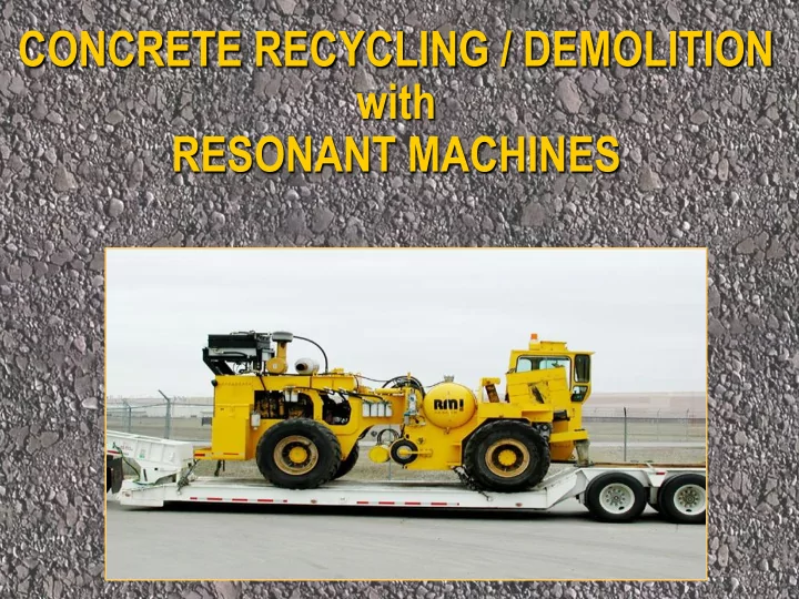 concrete recycling demolition