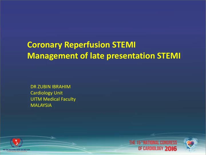 dr zubin ibrahim cardiology unit uitm medical faculty