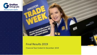 Final Results 2019  Financial Year Ended 31 December 2019  Cautionary Statement &amp; Notes