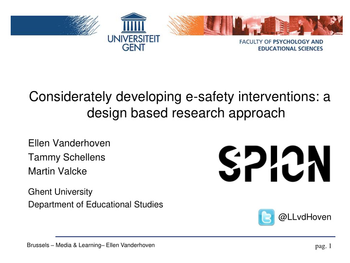 considerately developing e safety interventions a