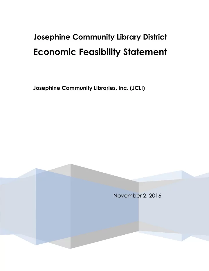 economic feasibility statement