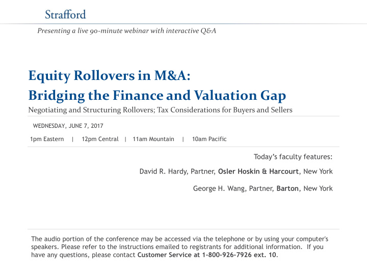 bridging the finance and valuation gap
