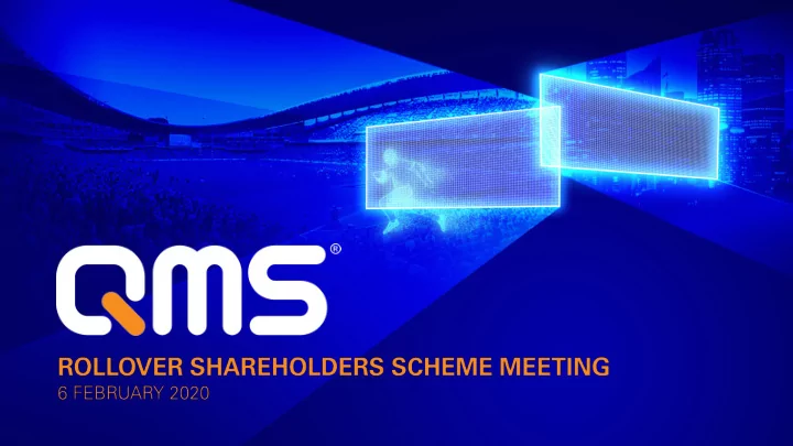 qms shareholders other than the rollover shareholders