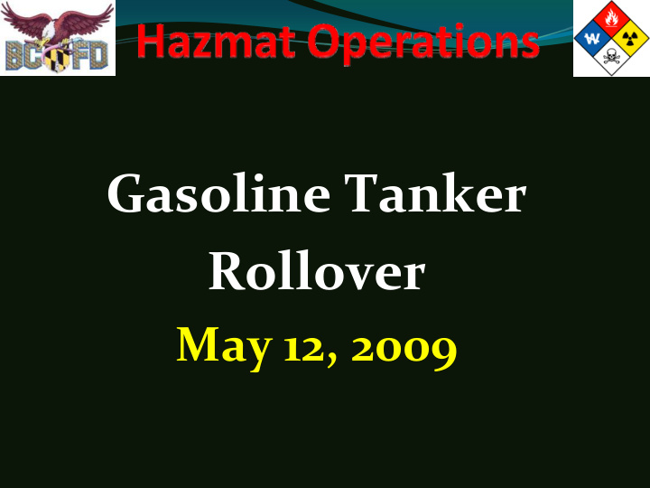 gasoline tanker rollover