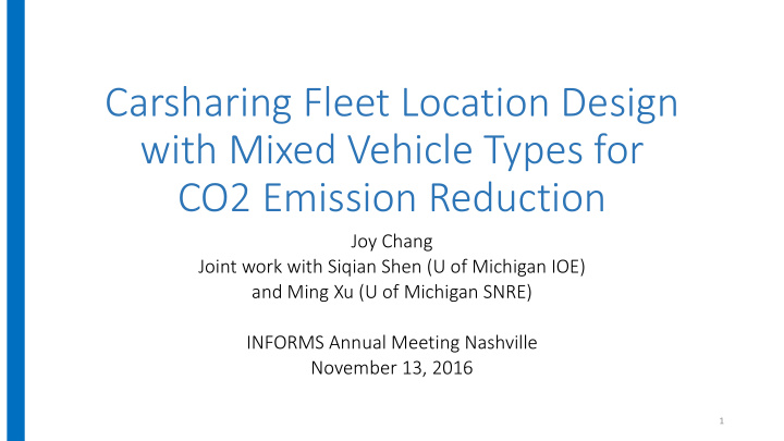 carsharing fleet location design