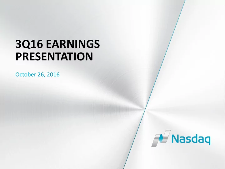 3q16 earnings