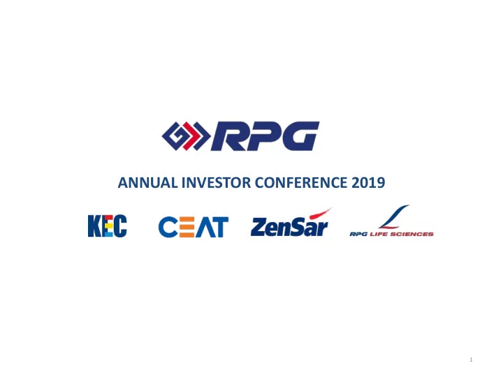 annual investor conference 2019