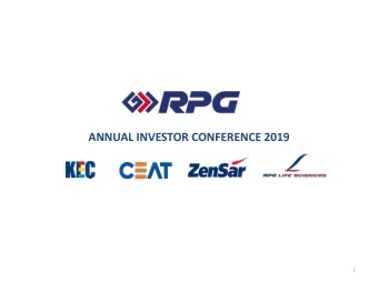 ANNUAL INVESTOR CONFERENCE 2019  1 The Macro Outlook  Undergoing a Change  5.5%  Real GDP Growth