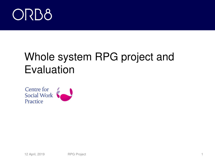 whole system rpg project and evaluation