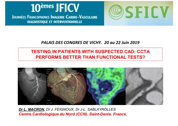 palais des congres de vichy 20 au 22 juin 2019 testing in