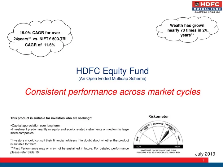 consistent performance across market cycles