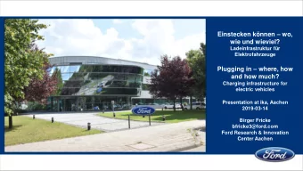 Einstecken knnen  wo,  wie und wieviel?  Ladeinfrastruktur fr  Elektrofahrzeuge Plugging in