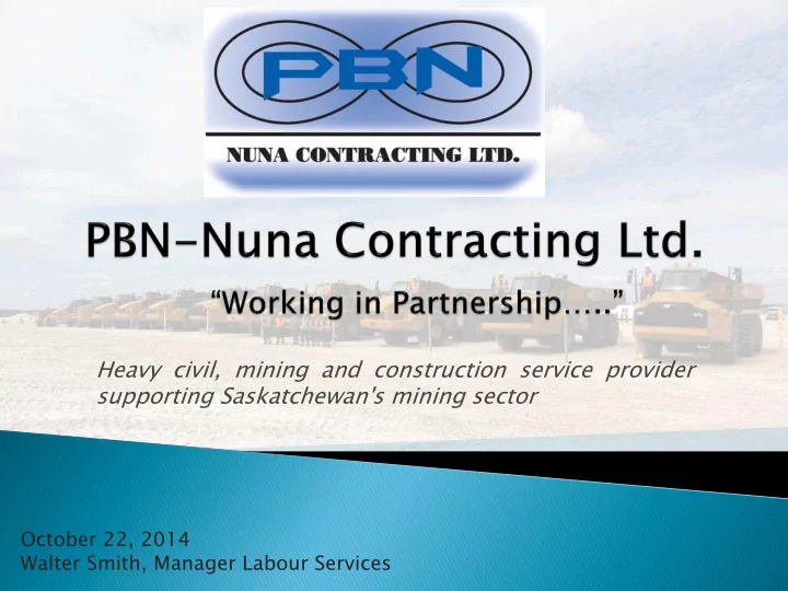 heavy civil mining and construction service provider