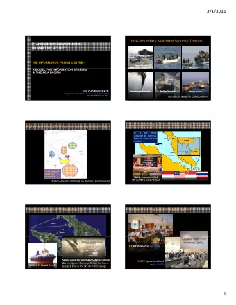 3/1/2011 Trans  boundary Maritime Security Threats 3 rd ARF INTER  SESSIONAL MEETING ON