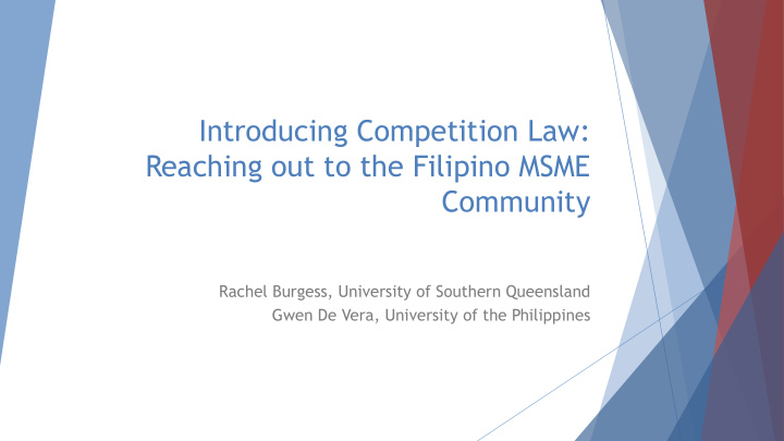 introducing competition law reaching out to the filipino