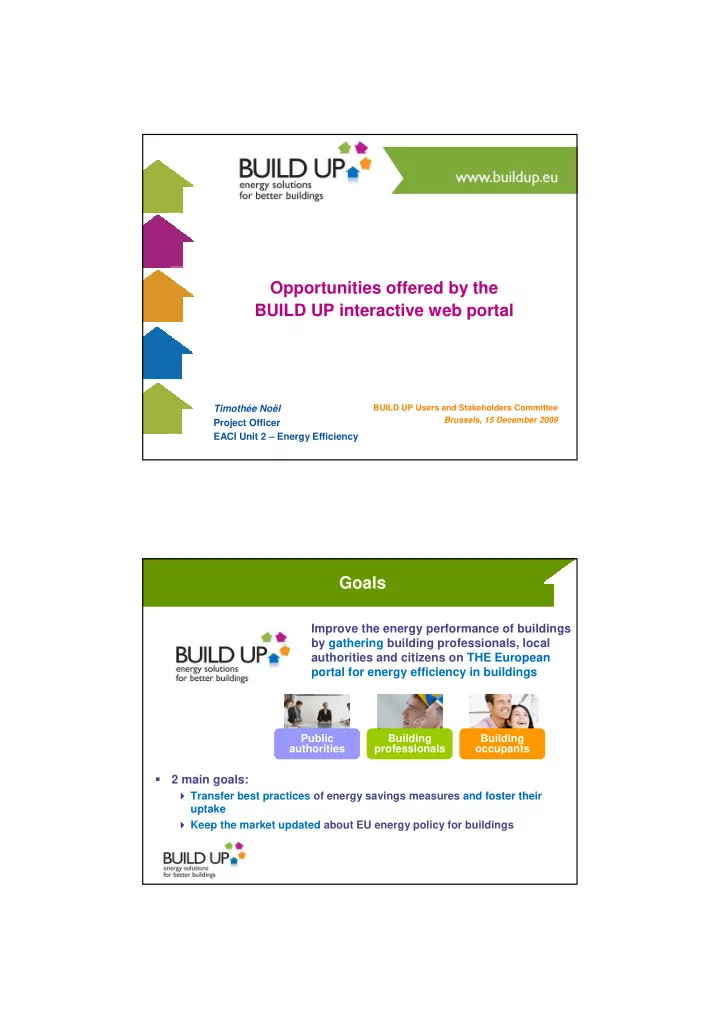 opportunities offered by the build up interactive web