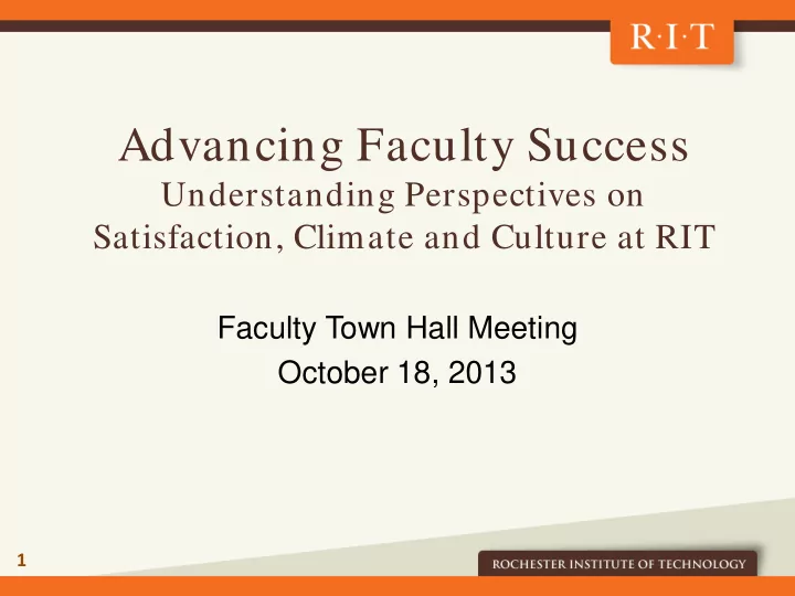 advancing faculty success