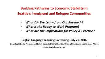 Building Pathways to Economic Stability in Seattles Immigrant and Refugee Communities    What