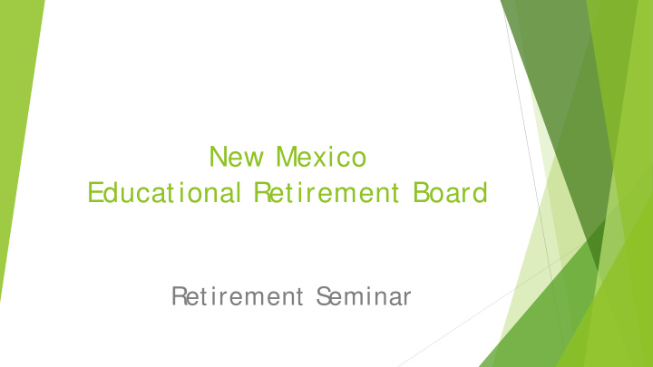 new mexico educational retirement board