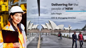 John Nagle  CEO &amp; Managing Director  It must be remembered that there is nothing more