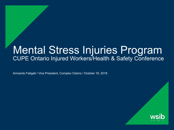mental stress injuries program