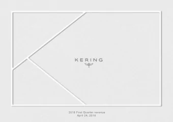 First Quarter  revenue  21 April 2016  2018 First Quarter revenue  April 24, 2018  DISCLAIMER  This