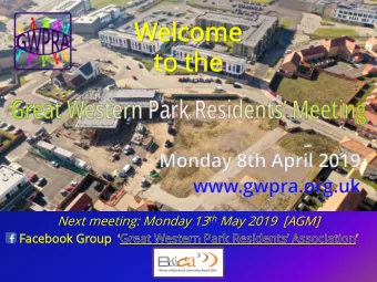 to  to th  the Next meeting: Monday 13 th May 2019  [AGM]  Facebook Group     Age  gend nda